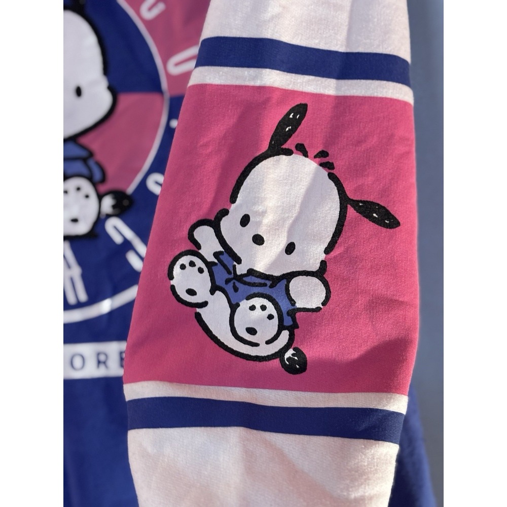 Sanrio Pochacco Friends Forever Sweatshirt Purple Pink Colorblock Crewneck Small - Picture 3 of 6